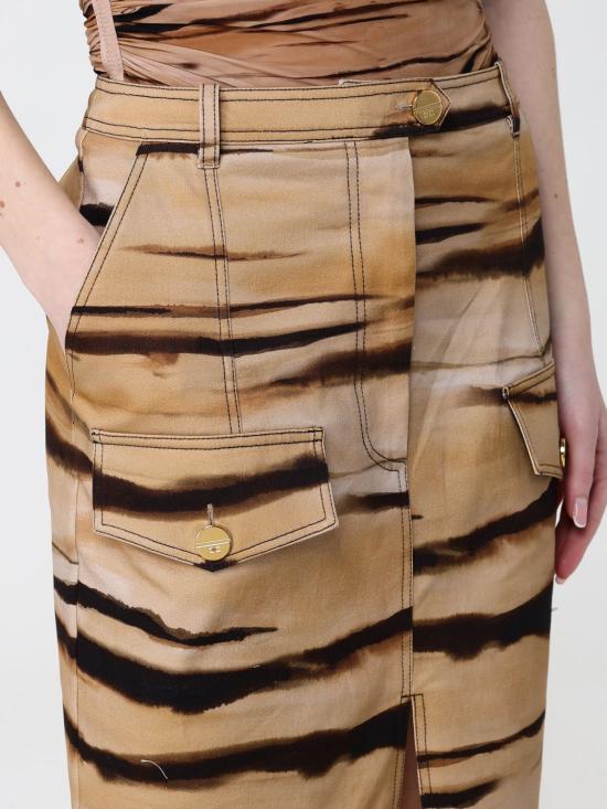 26SS 엘리자베타프랜치 미디 스커트 GO18362E2 470 Camel - ELISABETTA FRANCHI