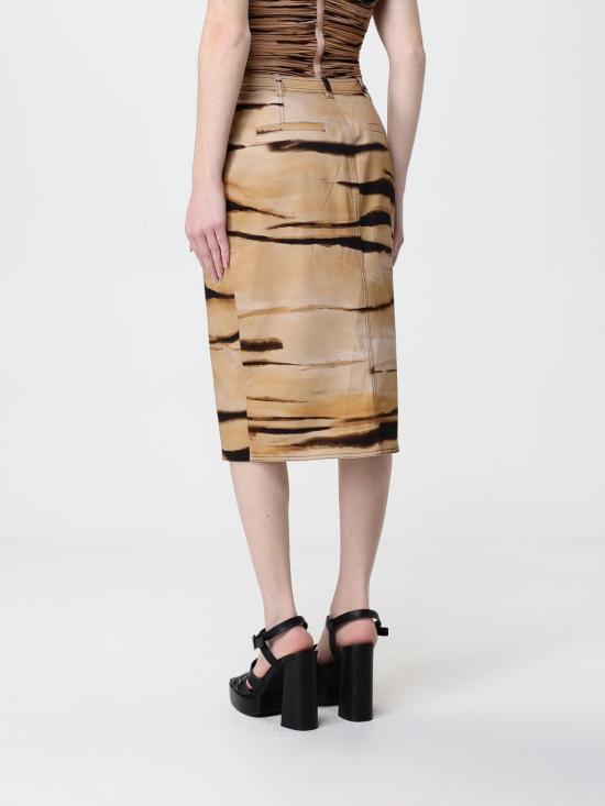 26SS 엘리자베타프랜치 미디 스커트 GO18362E2 470 Camel - ELISABETTA FRANCHI