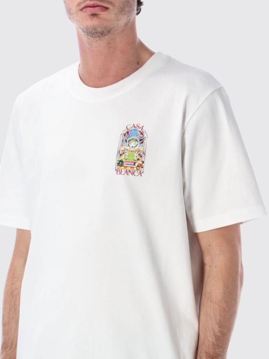 26SS 카사블랑카 반팔 티셔츠 MSS26JTS001 15 White - CASABLANCA