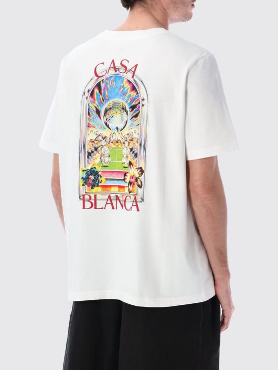 26SS 카사블랑카 반팔 티셔츠 MSS26JTS001 15 White - CASABLANCA