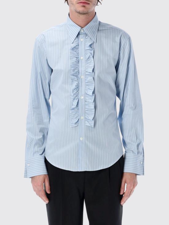 26SS 아미 긴팔 셔츠 HSH820C00219 4844 Gnawed Blue