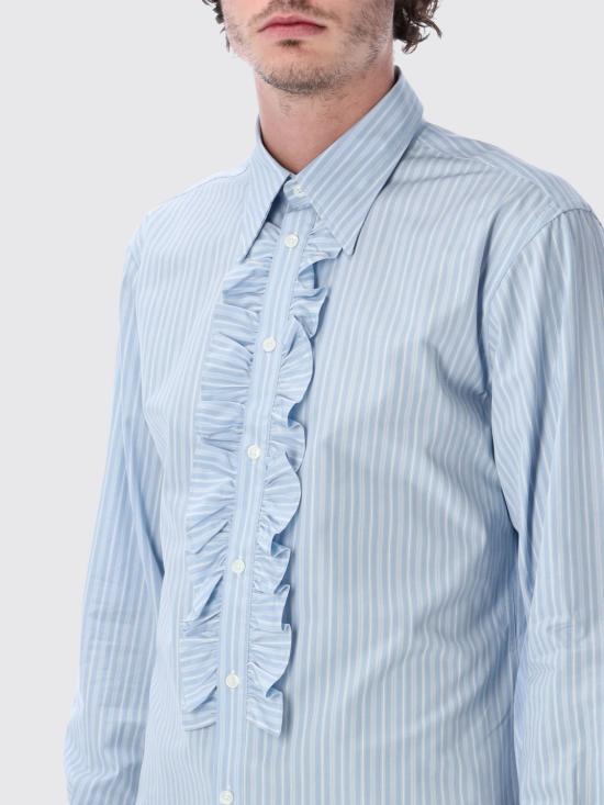 26SS 아미 긴팔 셔츠 HSH820C00219 4844 Gnawed Blue - AMI