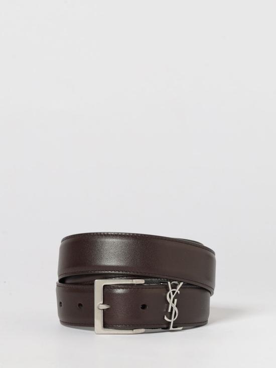 26SS 생로랑 가죽 벨트 864585BOO0E 2449 Brown