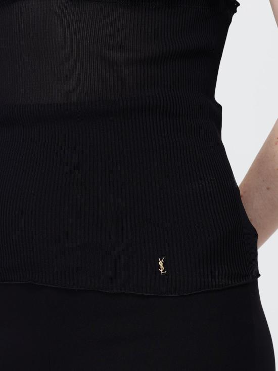 26SS 생로랑 민소매 티셔츠 867257Y37SM 1000 Black - SAINT LAURENT