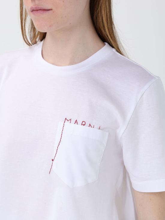 26SS 마르니 반팔 티셔츠 THJE0378QSUTC446 00W01 White - MARNI
