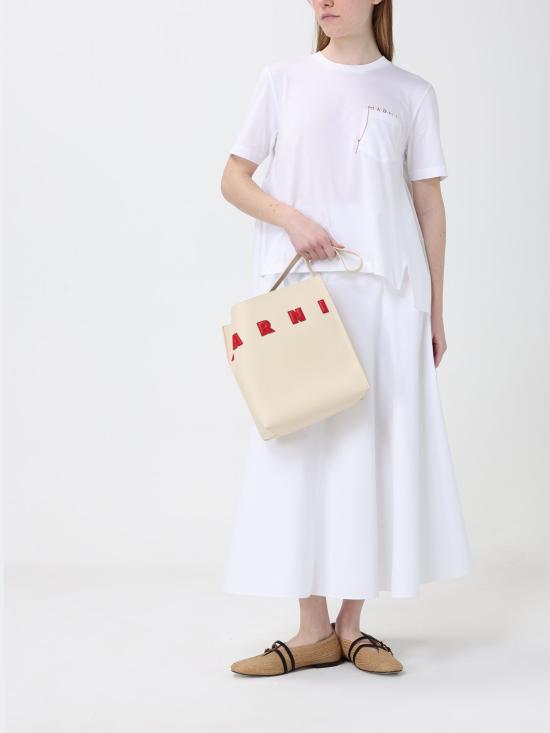 26SS 마르니 반팔 티셔츠 THJE0378QSUTC446 00W01 White - MARNI