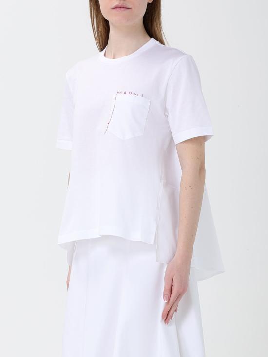 26SS 마르니 반팔 티셔츠 THJE0378QSUTC446 00W01 White - MARNI