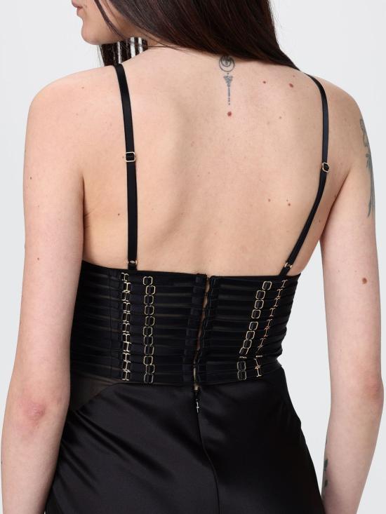 26SS 엘리자베타프랜치 롱 원피스 ABR5362E2 110 Black - ELISABETTA FRANCHI