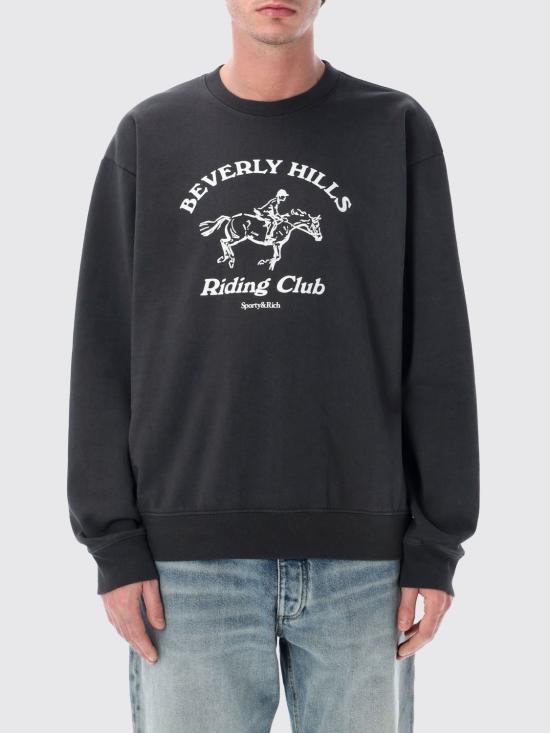 26SS 스포티앤리치 긴팔 티셔츠 ST07164255BA02 FADED BLAC Black