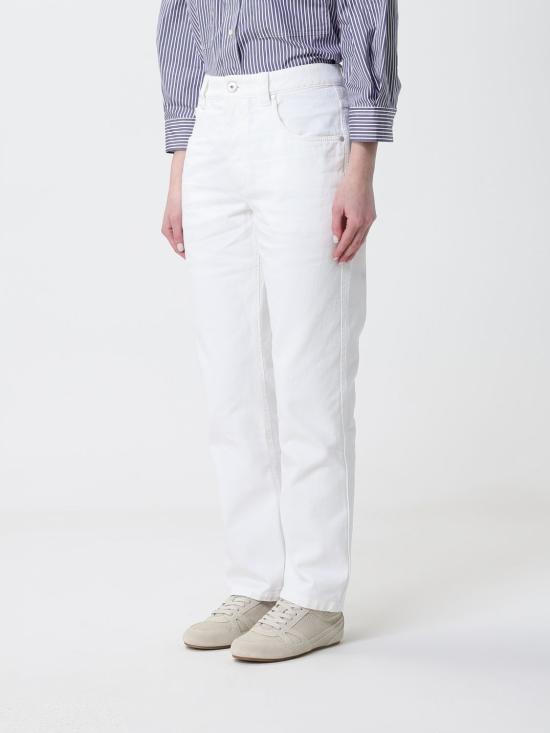 26SS 브루넬로 쿠치넬리 스트레이트 팬츠 M0H81P5847 C600 White - BRUNELLO CUCINELLI