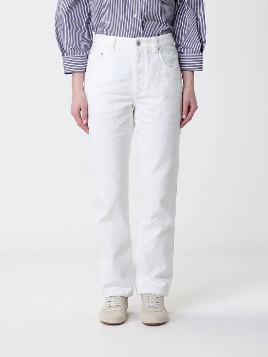 26SS 브루넬로 쿠치넬리 스트레이트 팬츠 M0H81P5847 C600 White