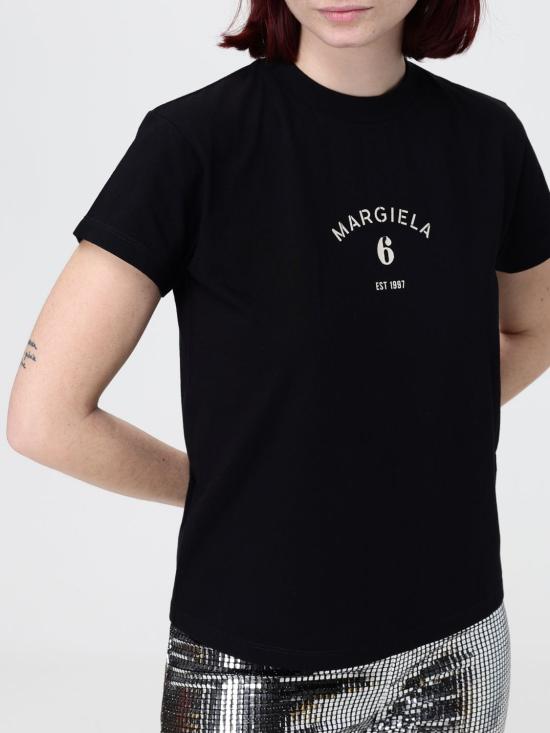 26SS MM6 메종마르지엘라 반팔 티셔츠 S62GD0216M20048 900 Black - MM6 MAISON MARGIELA