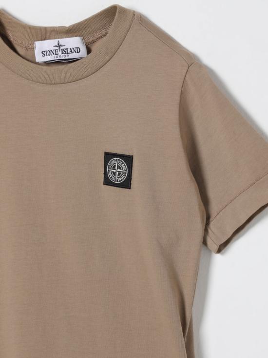 26SS [키즈] 스톤 아일랜드 티셔츠 2100002S0047 V0092 Beige - STONE ISLAND