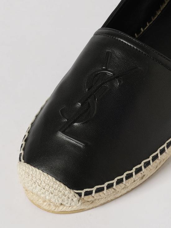 26SS 생로랑 램스킨 모노그램 에스파드리유 458573AAALP 1000 Black - SAINT LAURENT