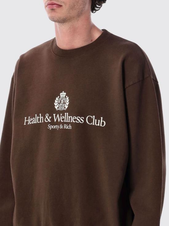 26SS 스포티앤리치 긴팔 티셔츠 ST07165241BR03 CHOCOLATE Brown - SPORTY & RICH