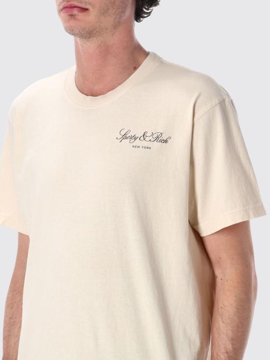 26SS 스포티앤리치 반팔 티셔츠 TO04365232WH37 ECRU Beige - SPORTY & RICH