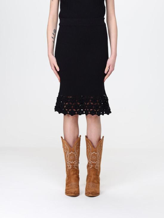 26SS 가니 미디 스커트 A1090204 099 Black