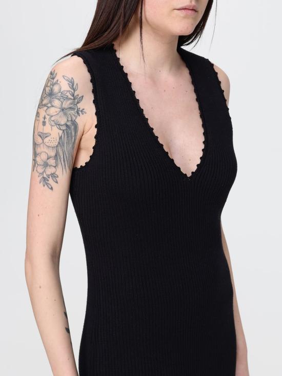 26SS 가니 롱 원피스 A1030474 099 Black - GANNI