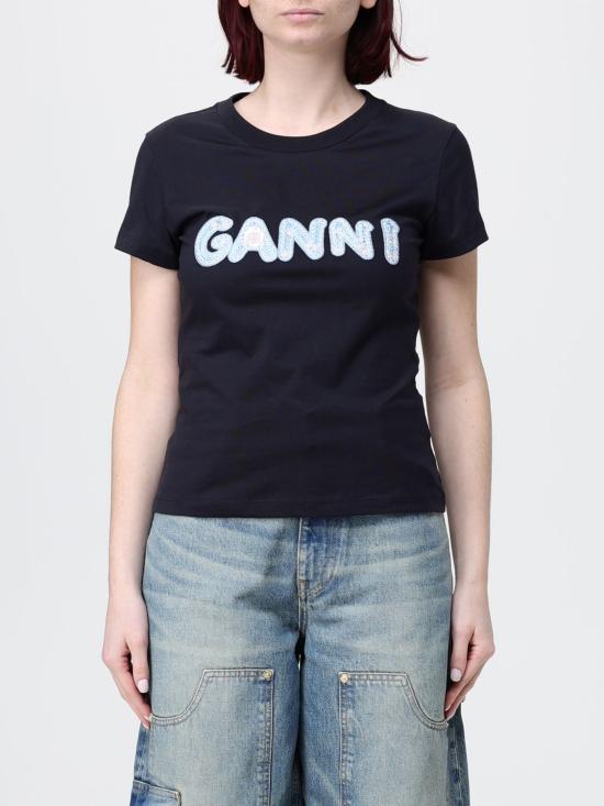 26SS 가니 반팔 티셔츠 A1050179 252 Black