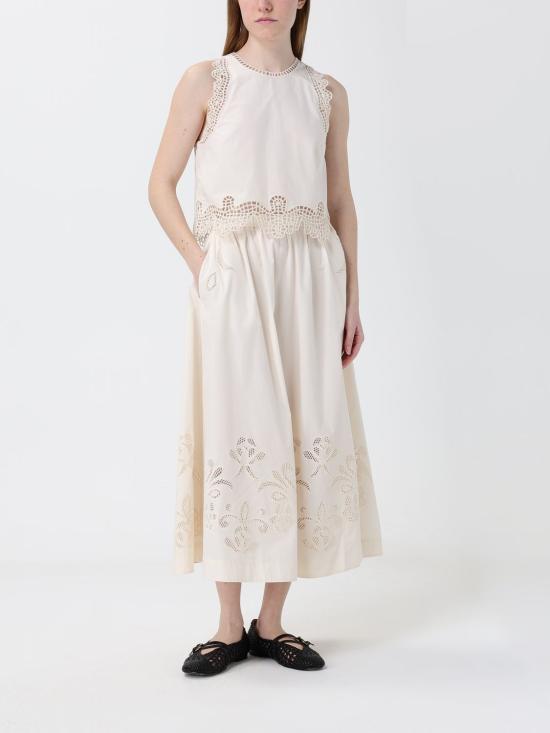 26SS 포르테포르테 롱 스커트 14602MYSKIRT 0038 Yellow Cream - FORTE FORTE