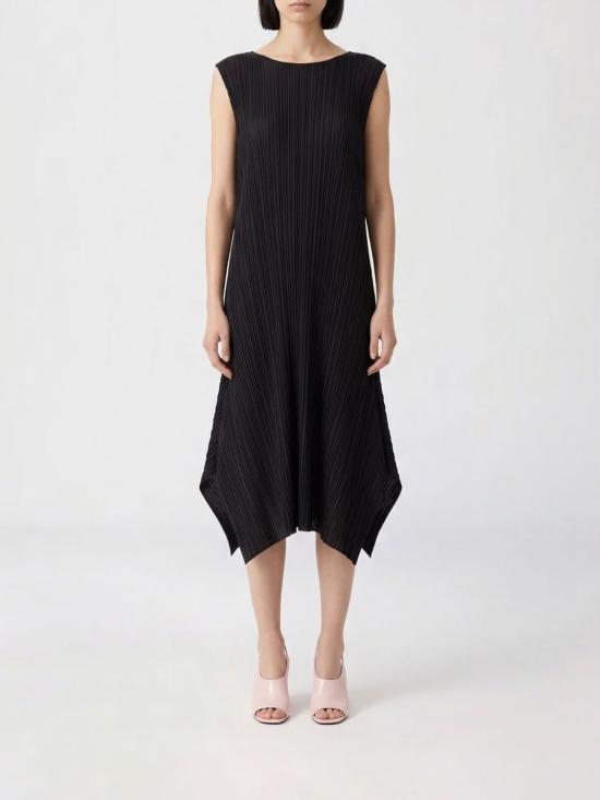 26SS 플리츠플리즈 미디 원피스 PP58JH116 47 Brown