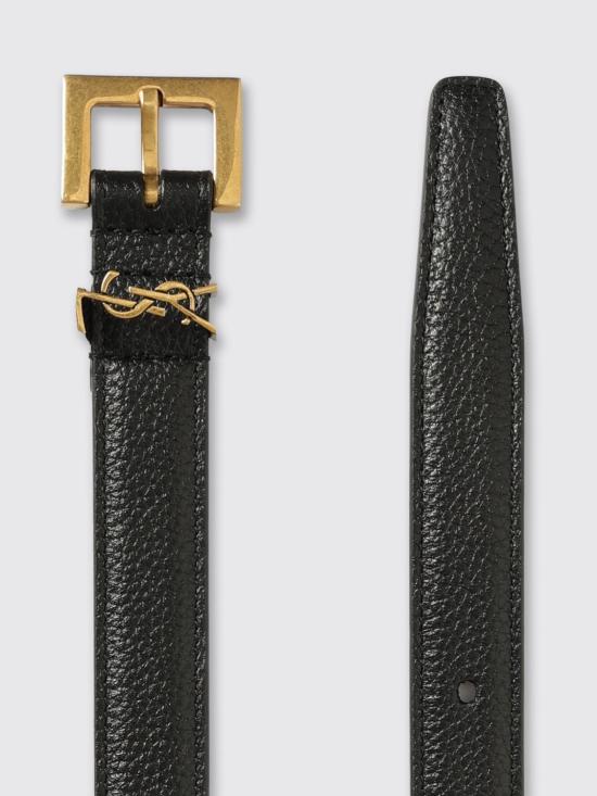 26SS 생로랑 가죽 벨트 612616DTI0W 1000 Black - SAINT LAURENT