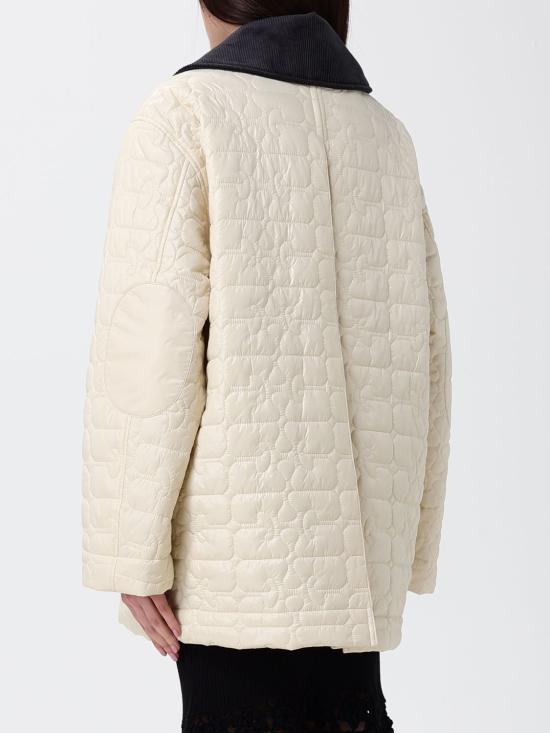 26SS 가니 샤이니 퀼트 미디 자켓 A1010078 265 Ivory - GANNI