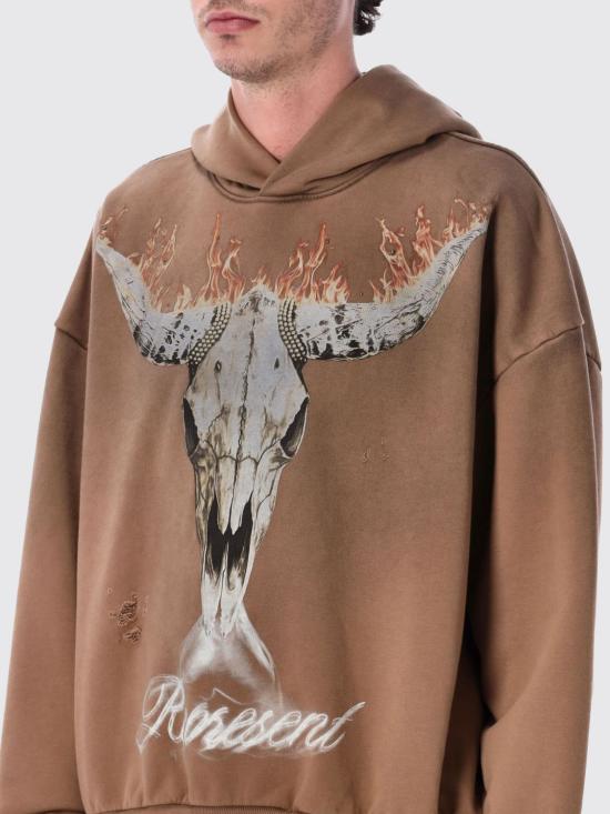 26SS 리프레젠트 후드 티셔츠 MLM100610 16 Brown - REPRESENT