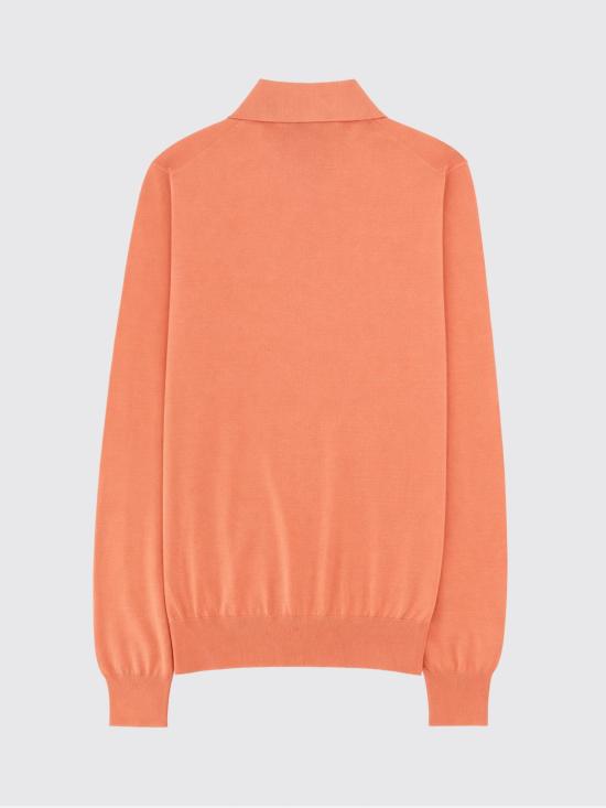 26SS 브루넬로 쿠치넬리 니트 폴로 셔츠 M29800135 CBI26 Orange - BRUNELLO CUCINELLI