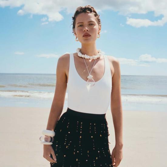  리지 포르투나토 팔찌 알라바스터 아크 커프 - LIZZIE FORTUNATO