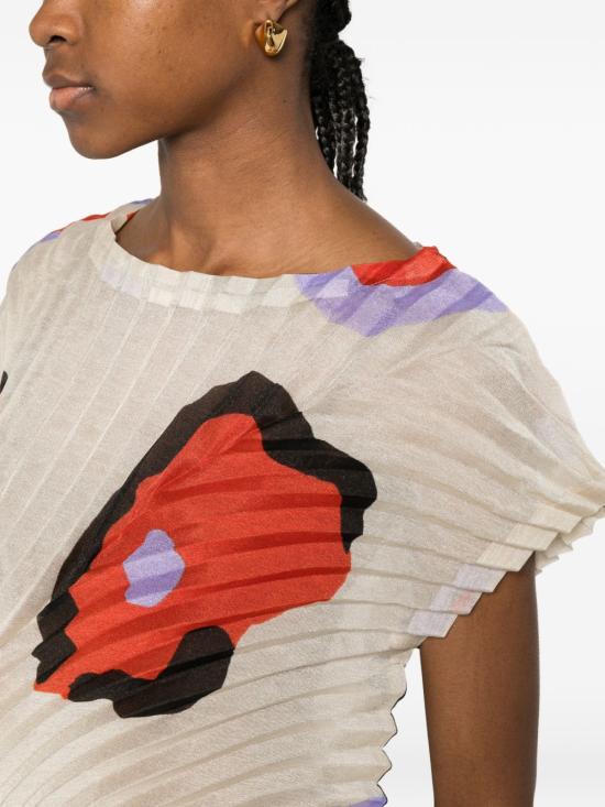 26SS 이세이 미야케 반팔 티셔츠 IM66FJ683 46 Beige - ISSEY MIYAKE