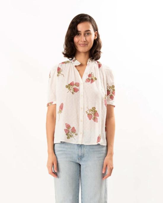  알릭스 오브 보헤미아 블라우스 위니 스트로베리 도트 셔츠