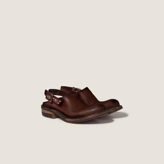 26SS 미우미우 샌들 5R667E5ODF0201 F A045 Brown - MIU MIU