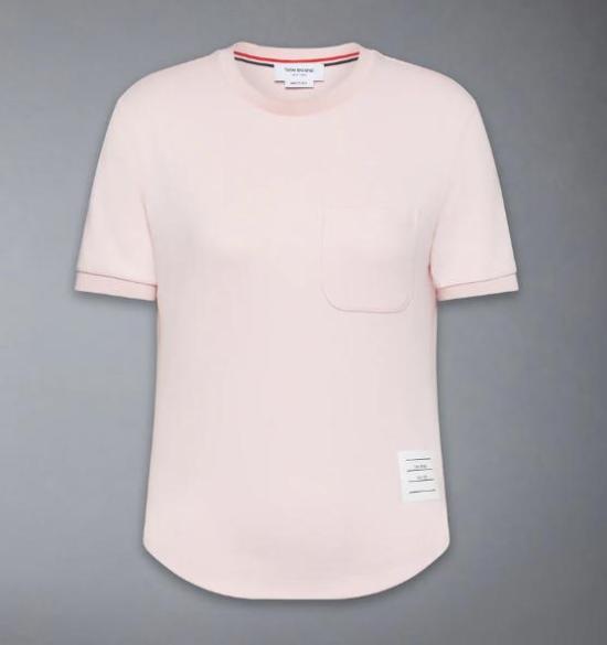 26SS 톰브라운 코튼 밀라노 포켓 티셔츠 FJS223A J0055 640 LIGHT PINK DOM