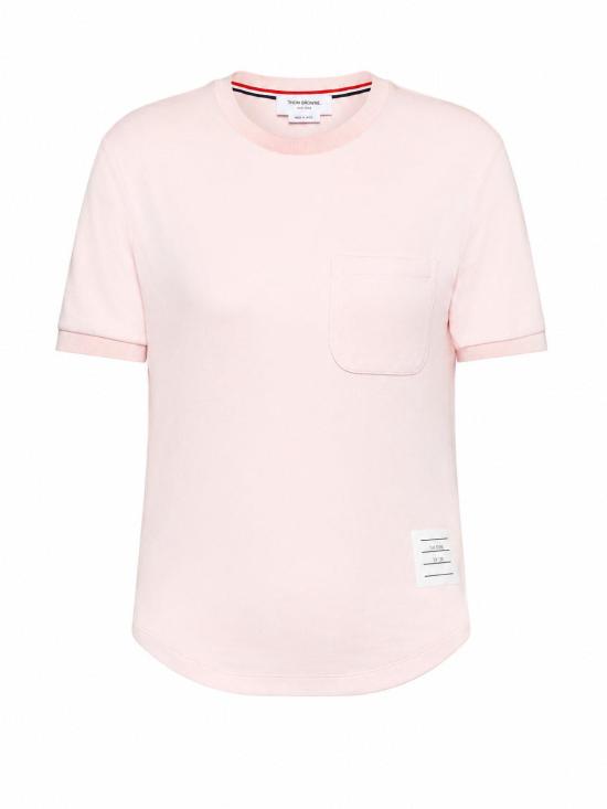 26SS 톰브라운 코튼 밀라노 포켓 티셔츠 FJS223A J0055 640 LIGHT PINK DOM