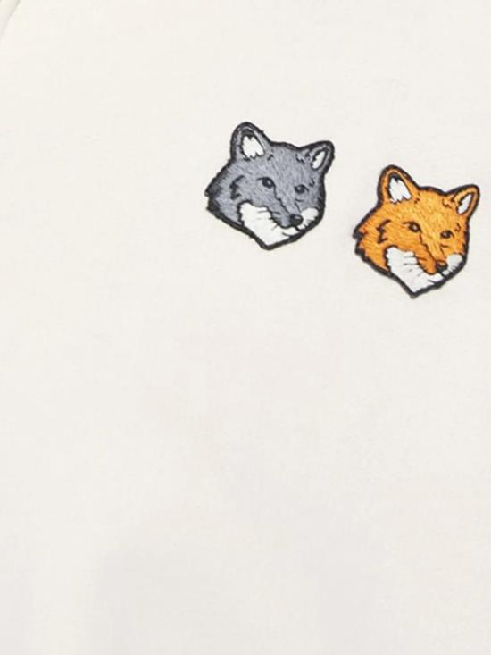 26SS 메종키츠네 더블 볼드 폭스 헤드 하프 집 컴포트 스웨트셔츠 OW211CFKM0341 P702 LATTE DOM - MAISON KITSUNE