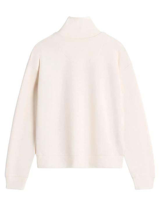 26SS 메종키츠네 더블 볼드 폭스 헤드 하프 집 컴포트 스웨트셔츠 OW211CFKM0341 P702 LATTE DOM - MAISON KITSUNE