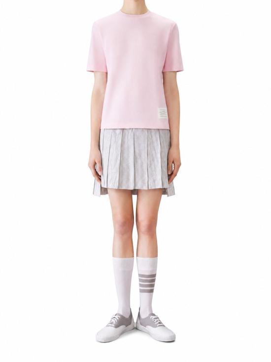 26SS 톰브라운 클래식 피케 4바 티셔츠 FJS207A 00050 680 LIGHT PINK DOM - THOM BROWNE