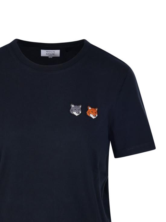 26SS 메종키츠네 더블 폭스 헤드 레귤러 티셔츠 OW011CFKJ7026 P190 ANTHRACITE DOM - MAISON KITSUNE