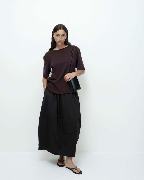  미정박 롱 스커트 박미정 벌룬 미디 스커트