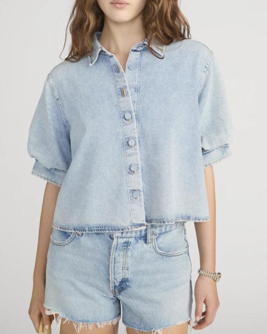  프레임 셔츠 더 빌로우 슬리브 셔츠 퍼핀 - FRAME