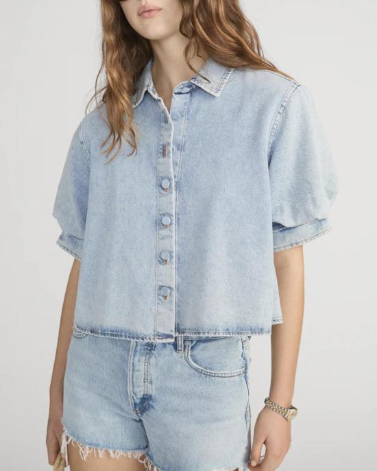  프레임 셔츠 더 빌로우 슬리브 셔츠 퍼핀 - FRAME