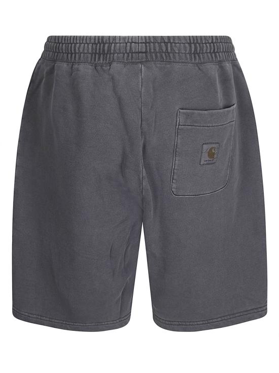 26SS 칼하트 WIP 넬슨 스웨트 쇼츠 I030130 89GD BLACK GARMENT DYED DOM - CARHARTT WIP