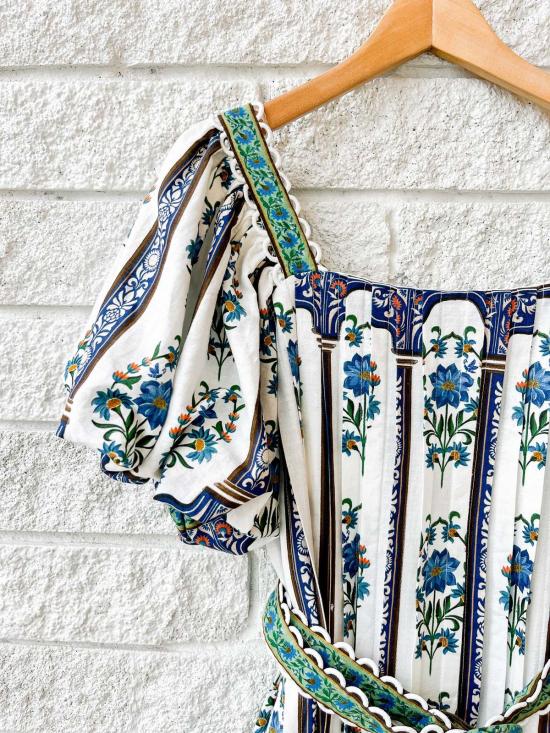  팜 리오 숏 원피스 마노엘라 반팔 벨트 미니 드레스 오프 화이트 - FARM RIO