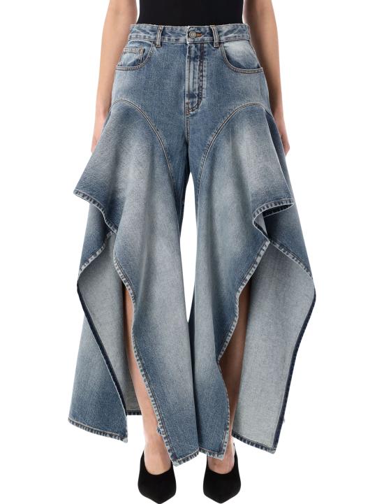 26SS 알라이아 데님 팬츠 AA9P1375D026C A56 FADED BLUE