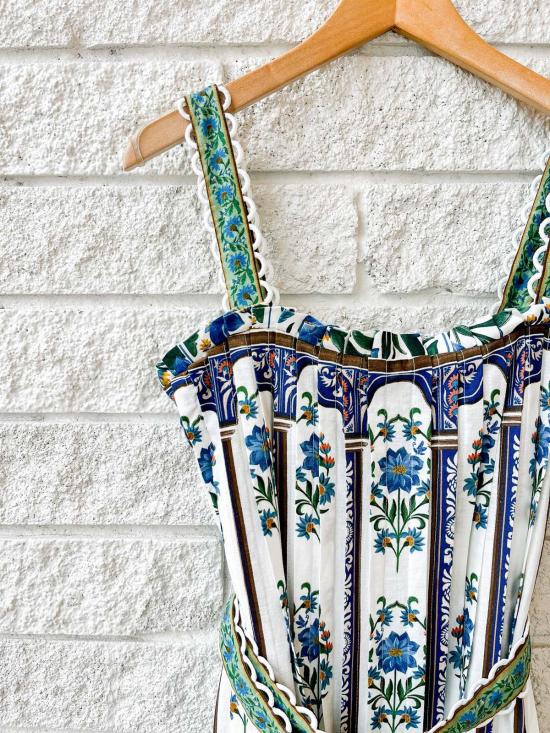  팜 리오 롱 원피스 마노엘라 슬리브리스 벨트 맥시 드레스 오프 화이트 - FARM RIO