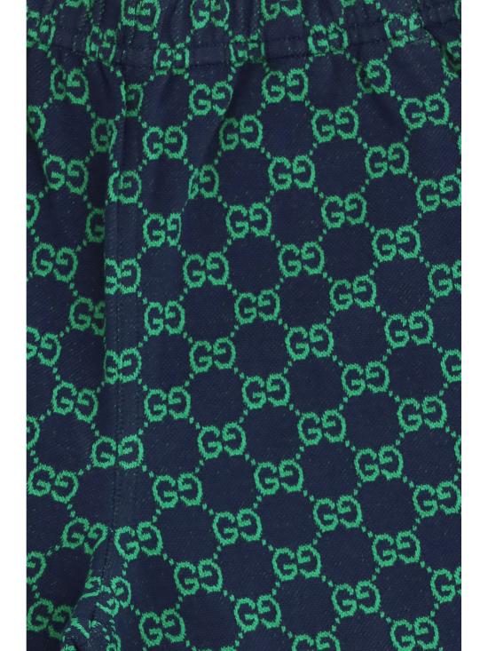 26SS [키즈] 구찌 쇼츠/버뮤다 849680 XJHA94085 Navy green - GUCCI