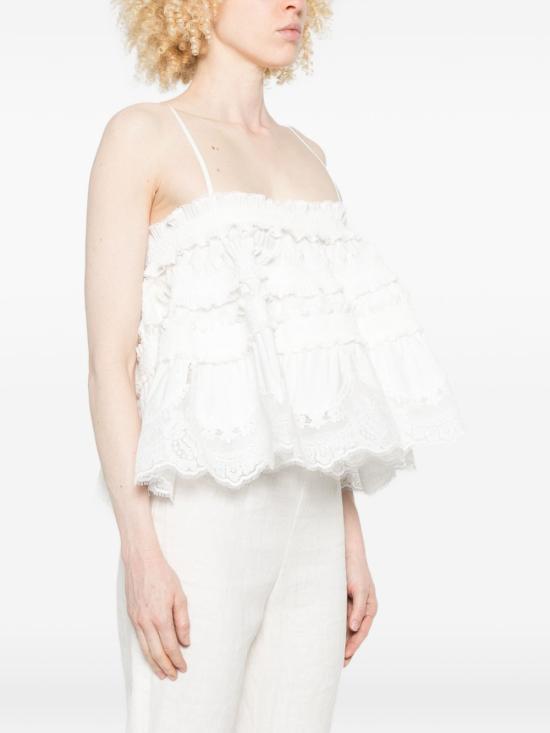 26SS 짐머만 민소매 티셔츠 8701TS262 IVO Ivory - ZIMMERMANN