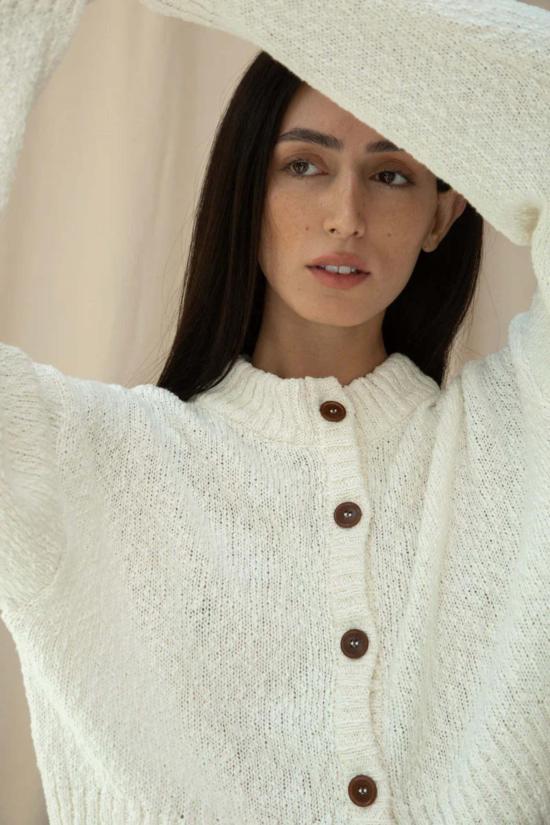  보몽 오가닉 가디건 보몬트 오가닉 스기 코튼 린넨 니트