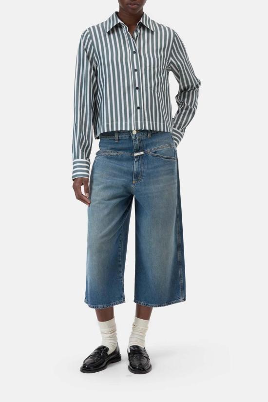  클로즈드 셔츠 닫힌 크롭 클래식 셔츠 - CLOSED